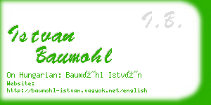 istvan baumohl business card